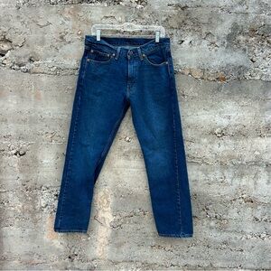 Levis men’s 505 jeans regular wide leg 32x32 dark wash